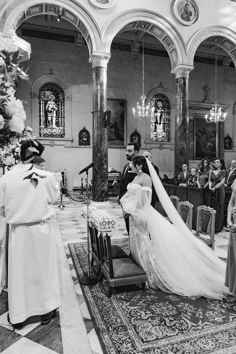 Ceremony at St Dennis Catholic Church Cathedral in Athens