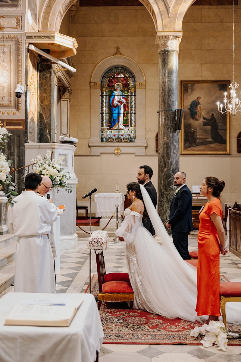 Ceremony at St Dennis Catholic Church Cathedral in Athens