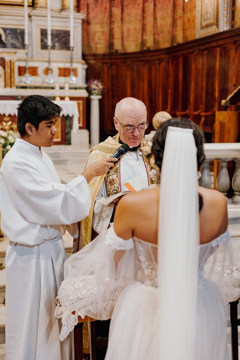 Ceremony at St Dennis Catholic Church Cathedral in Athens