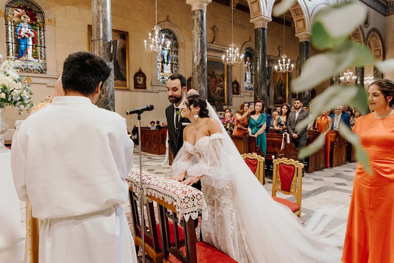 Ceremony at St Dennis Catholic Church Cathedral in Athens