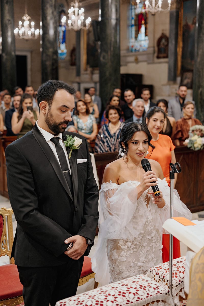 Ceremony at St Dennis Catholic Church Cathedral in Athens