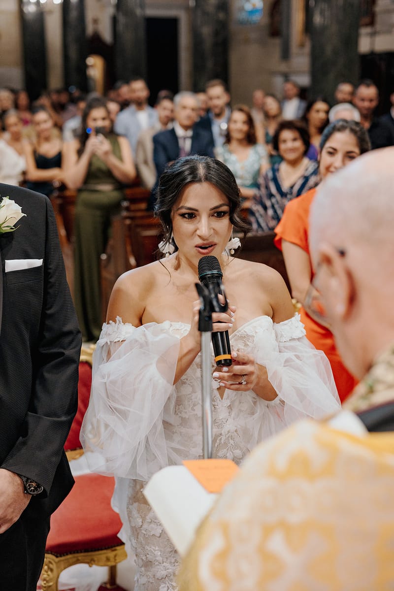 Ceremony at St Dennis Catholic Church Cathedral in Athens