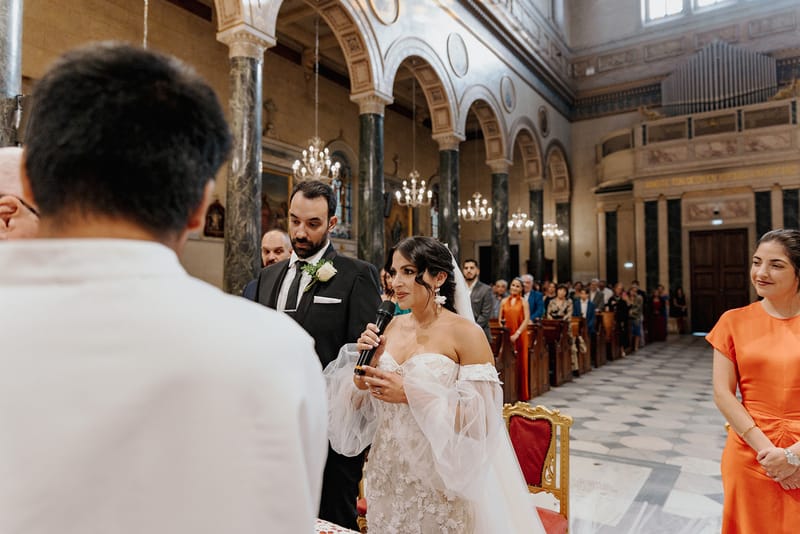 Ceremony at St Dennis Catholic Church Cathedral in Athens
