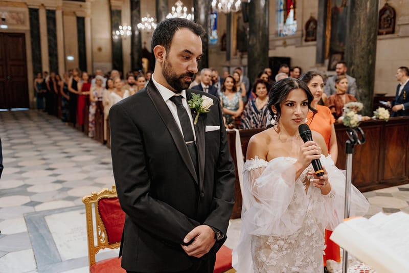Ceremony at St Dennis Catholic Church Cathedral in Athens