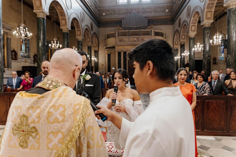 Ceremony at St Dennis Catholic Church Cathedral in Athens