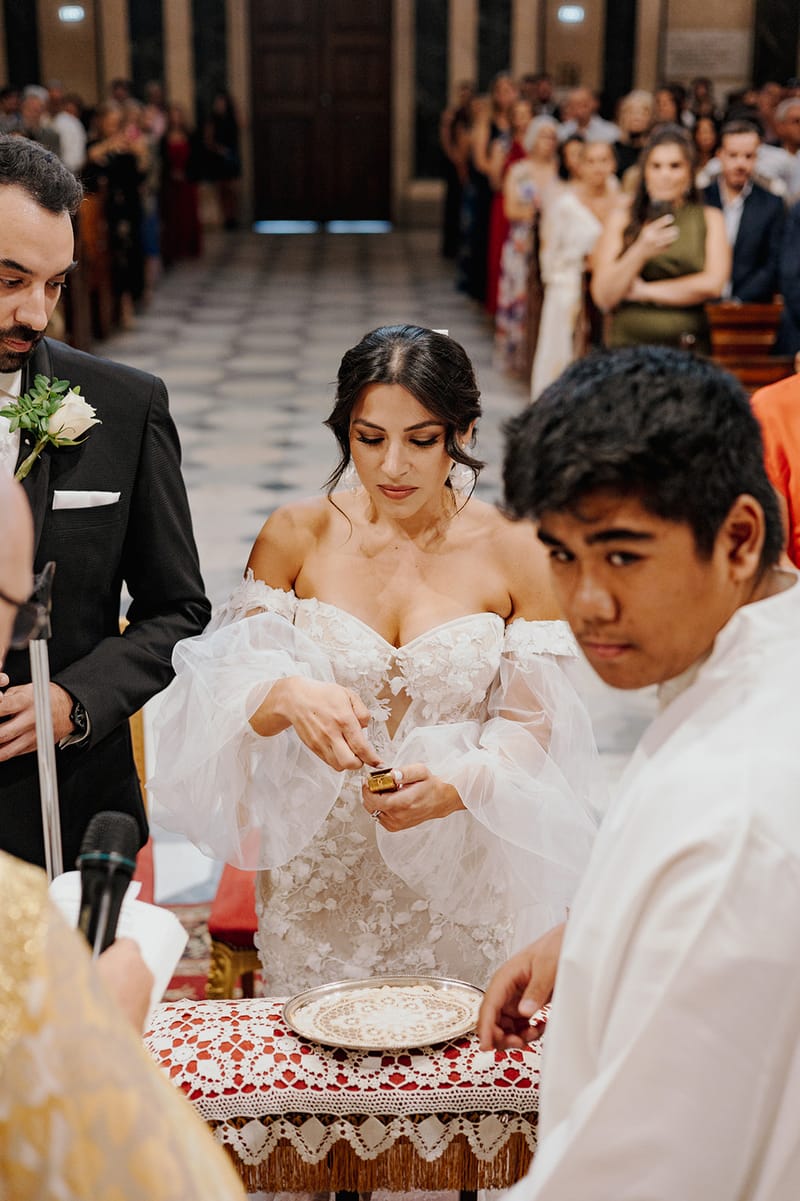 Ceremony at St Dennis Catholic Church Cathedral in Athens