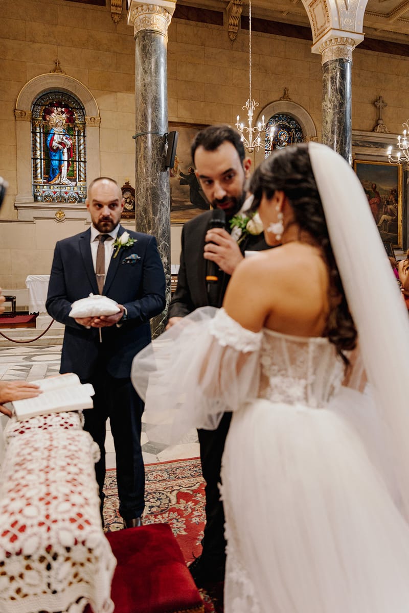 Ceremony at St Dennis Catholic Church Cathedral in Athens