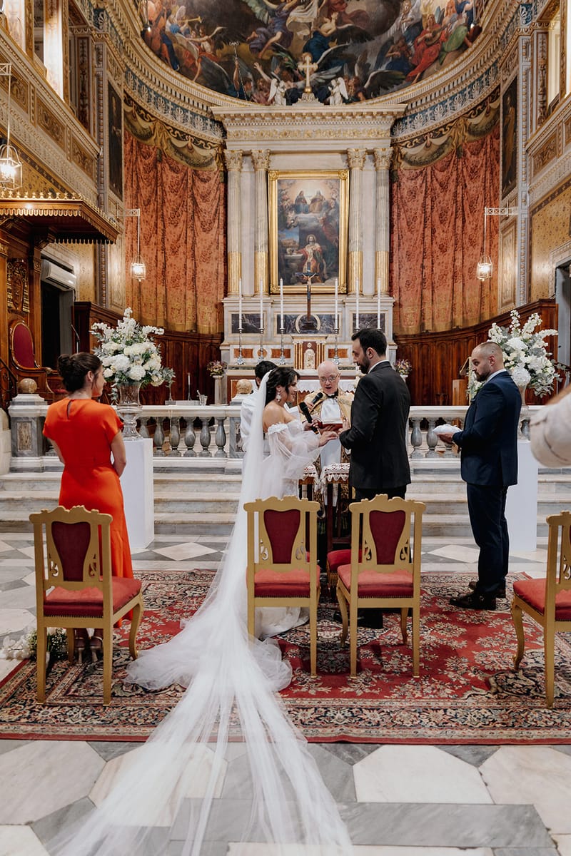 Ceremony at St Dennis Catholic Church Cathedral in Athens