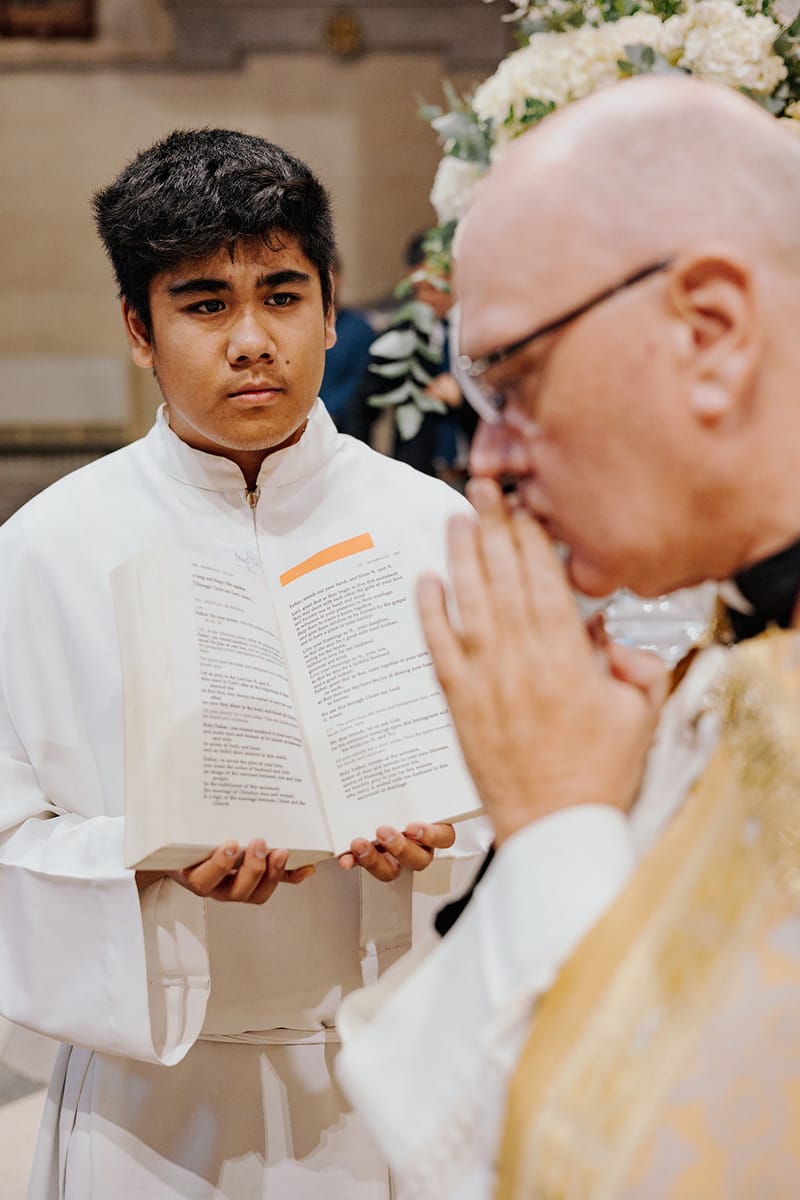 Ceremony at St Dennis Catholic Church Cathedral in Athens