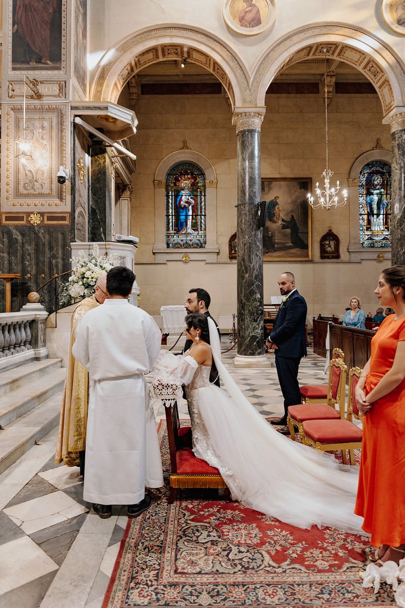 Ceremony at St Dennis Catholic Church Cathedral in Athens