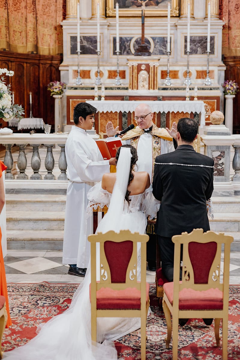 Ceremony at St Dennis Catholic Church Cathedral in Athens