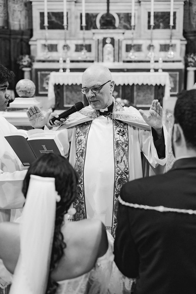 Ceremony at St Dennis Catholic Church Cathedral in Athens