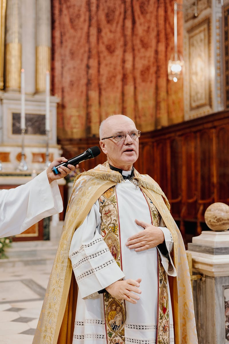 Ceremony at St Dennis Catholic Church Cathedral in Athens