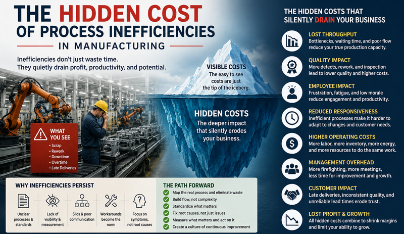 the hidden cost of scrap and rework in manufacturing... The Hidden Cost of Process Inefficiencies in Manufacturing