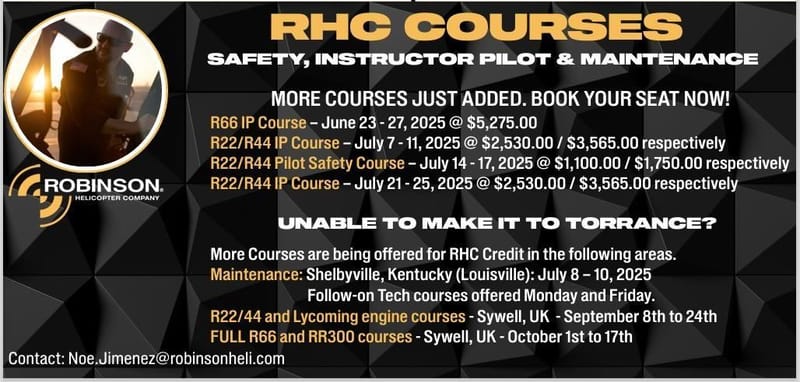 Factory R66, R44, R22 Maintenace Training