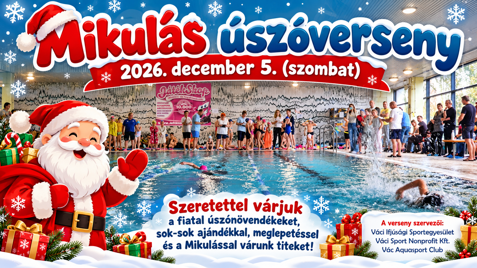 Mikulás úszóverseny December 5-én 🎅