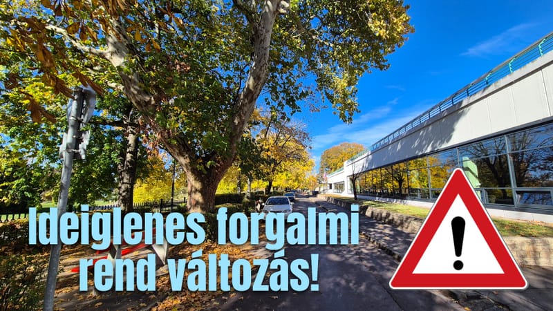 November 3-21-ig forgalmi rend változás az Ady Endre sétányon, energetikai fejlesztés kezdődik az uszodában
