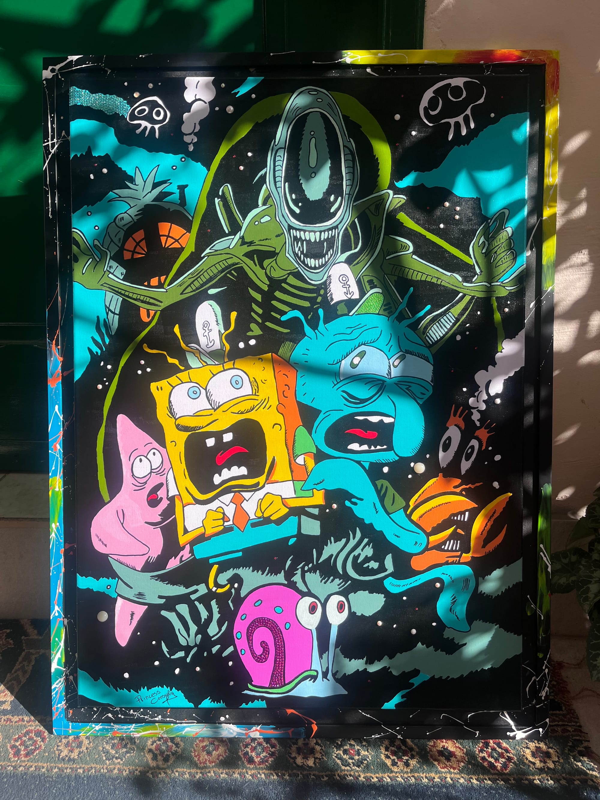 WHO'S SURVIVING THE XENOMORPH INVASION AT BIKINI BOTTON - 50*70 CM