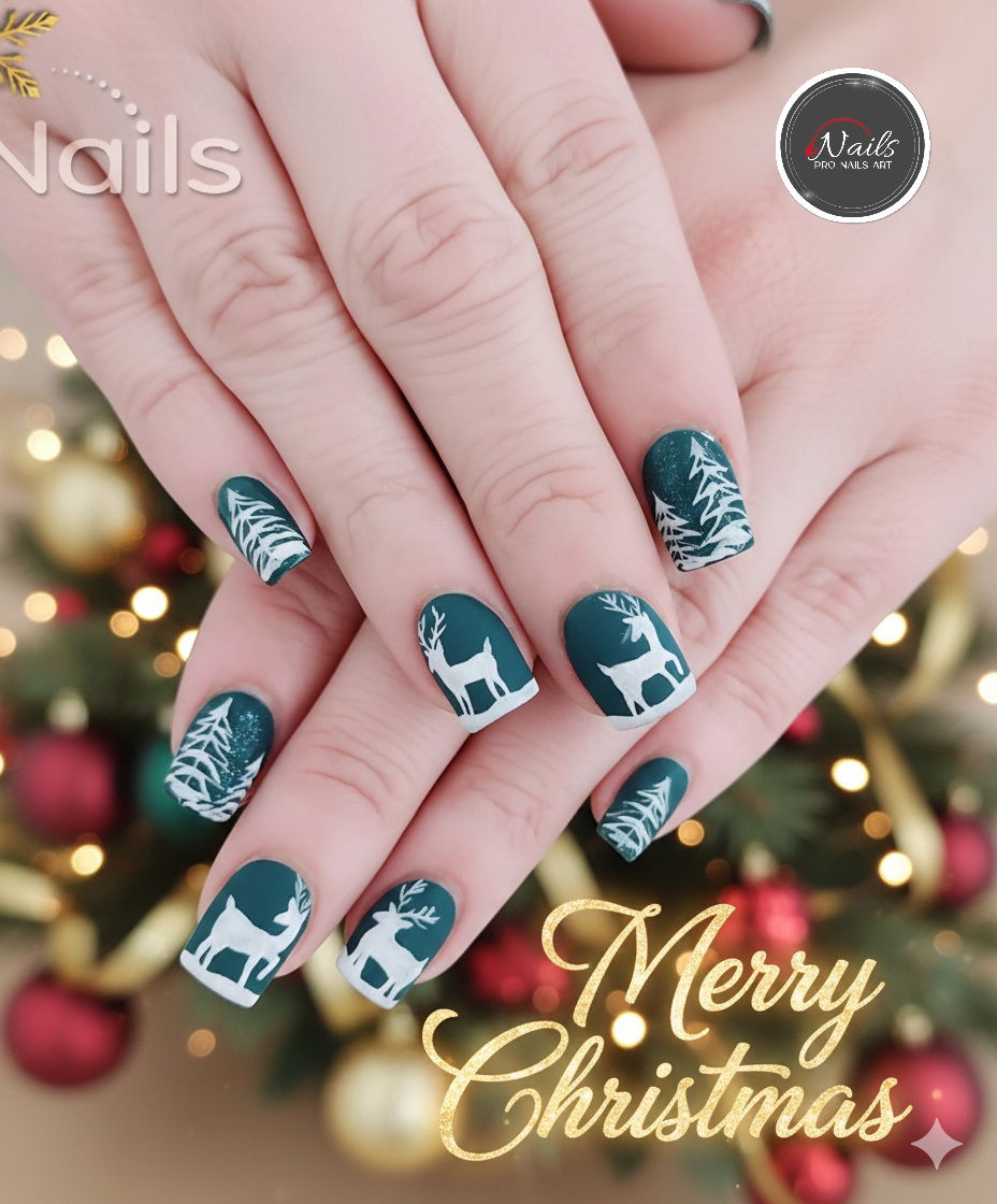 Christmas nails design in Sevierville
