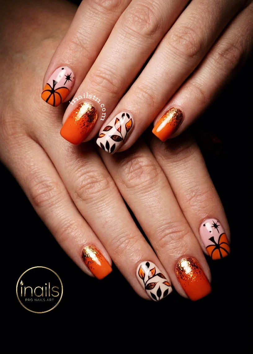 Collection of cozy autumn and fall nail art designs at iNails Sevierville TN