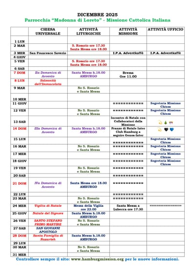 Calendario Mensile image