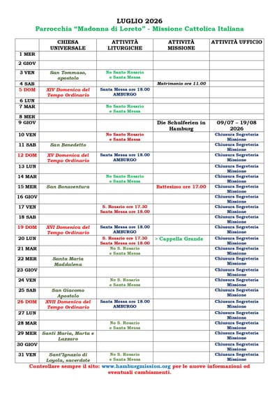 Calendario Mensile image