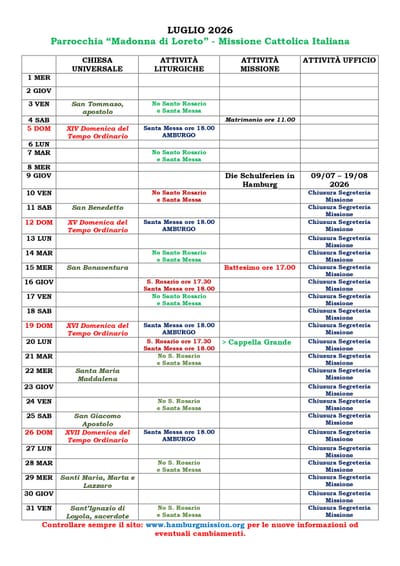 Calendario Mensile image