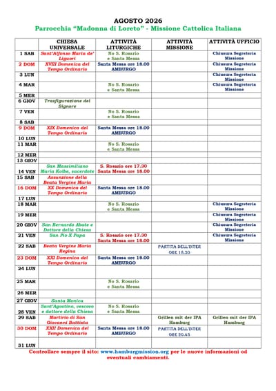 Calendario Mensile image