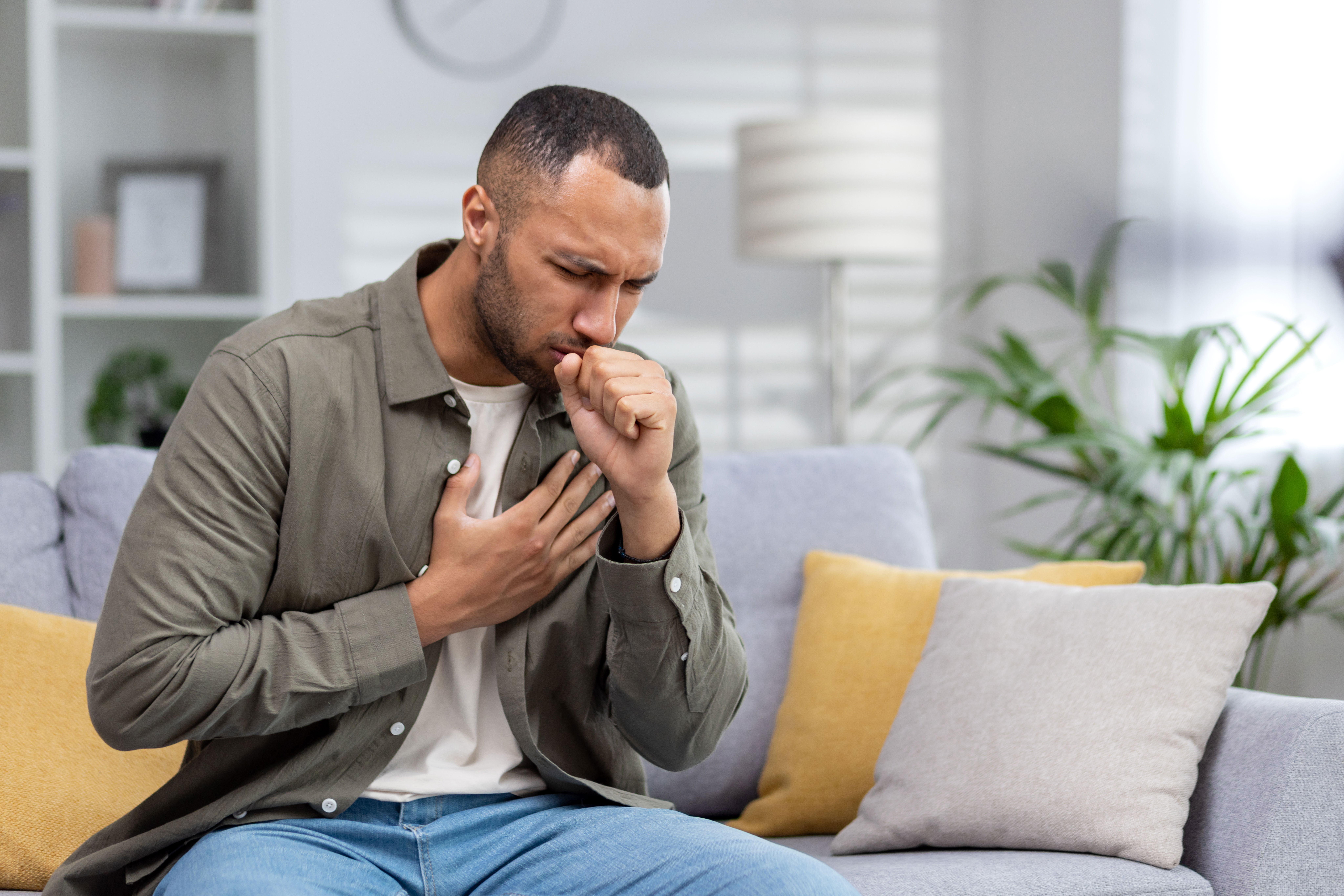 person having an asthma attack