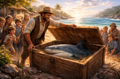 سمكة القرش في الصندوق