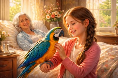 صداقة مع الببغاء