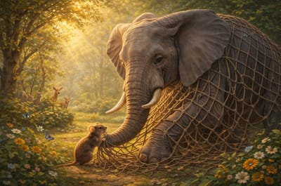 الفيل والفأر