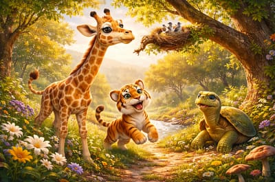 الزرافَة وَالنَّمِر… وسِرّ الهَدِيَّة الخاصَّة