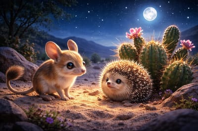 الجَربوعُ وَكبّابَةُ الشَّوكِ