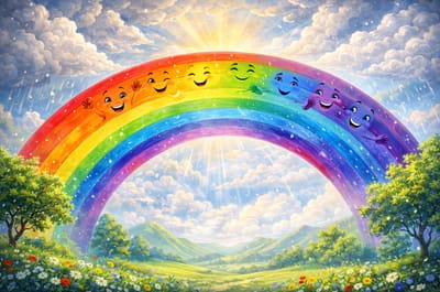 حِكاية أَلوان قَوس القُزَح