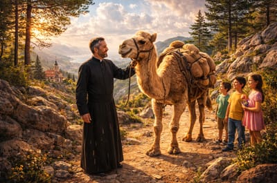 جَمَلٌ في ضَهرِ بُو شاهِين