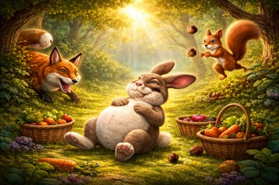 الأَرنَبُ الشَّرِه وَالدَّرسُ الكَبِيرُ