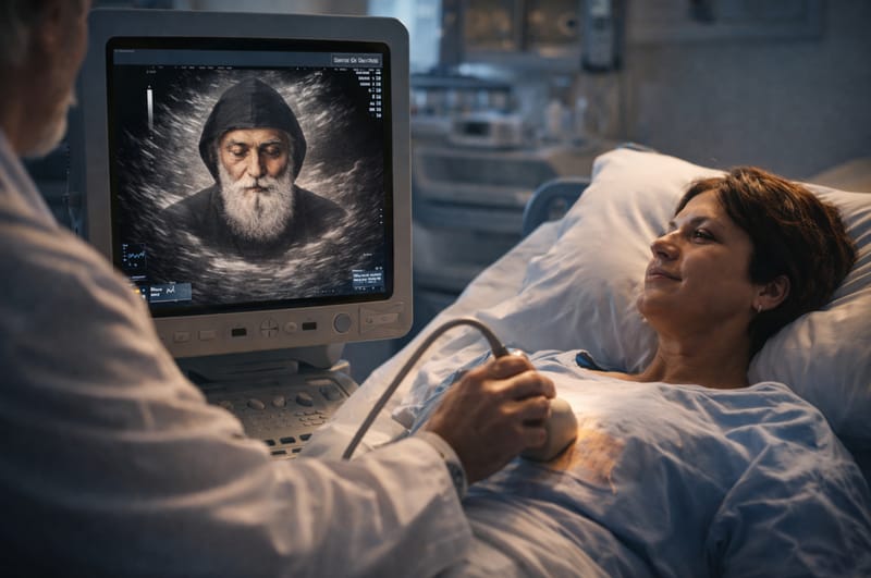 أعجوبة جديدة !!! "ظهر مار شربل في صورة الإيكو فبرَّدَ لي قلبي" - - قِصَّةُ شِفَاءٍ تُدهِشُ العُقُول !