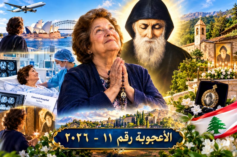 أعجوبة جديدة !!! من سيدني إلى عنّايا... قصَّة شفاء حملت سعدى القزّي إلى مار شربل !