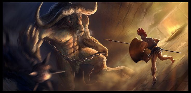 mitologia Teseo e il Minotauro