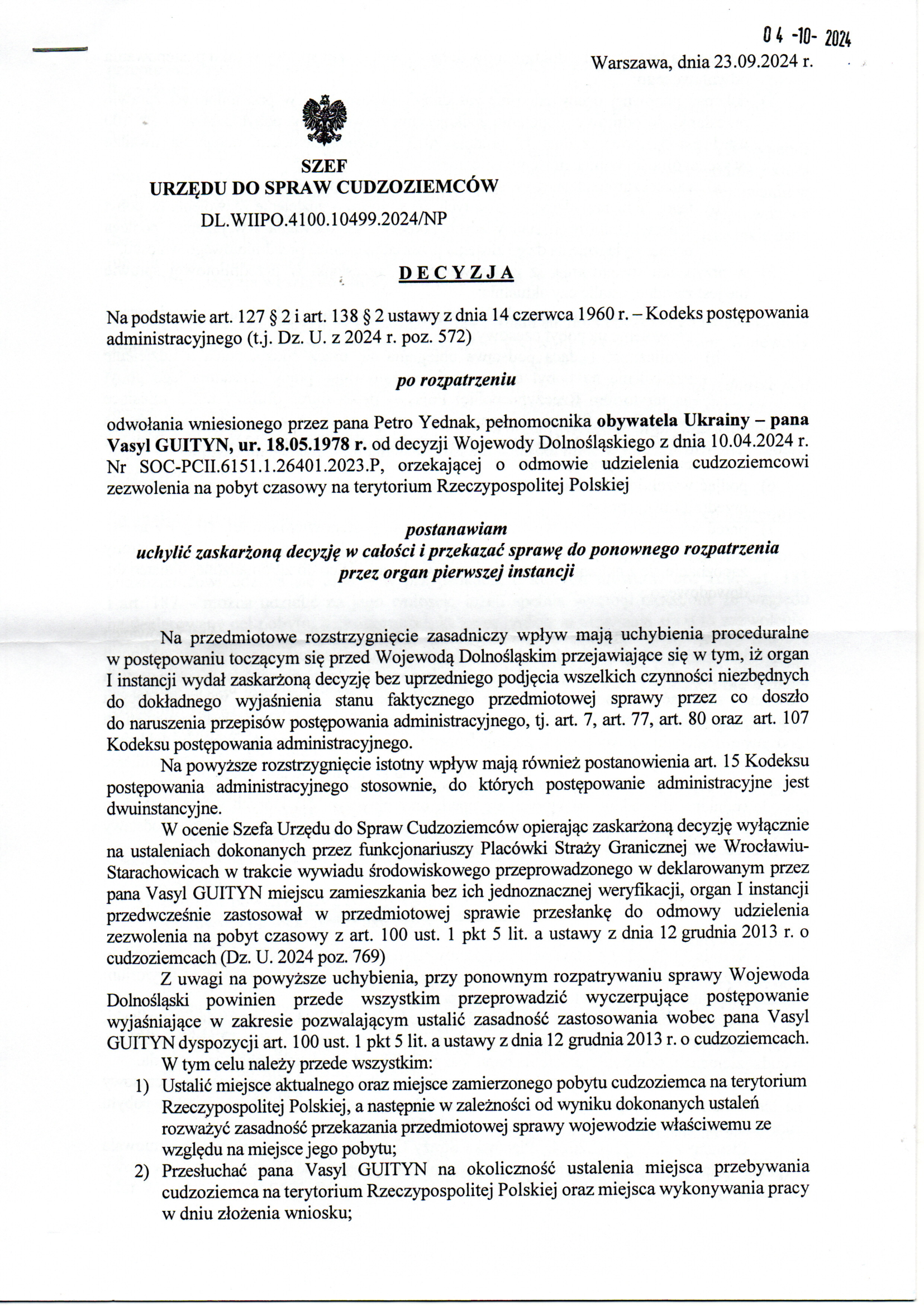 Urząd do Spraw Cudzoziemców