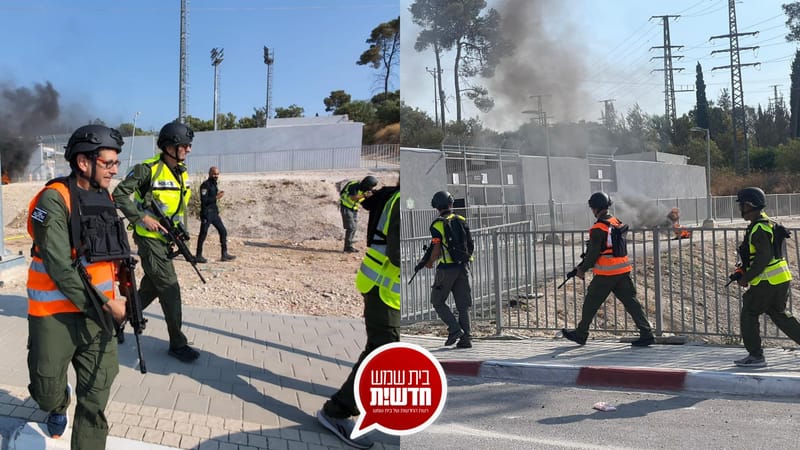 תיעוד נרחב: תרגיל המכונות לחירום של כוחות הביטחון וכיתות הכוננות בעיר בית שמש