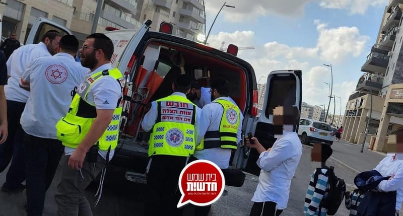 רמת בית שמש ד': ילד הולך רגל נפגע בתאונת דרכים - מצבו בינוני