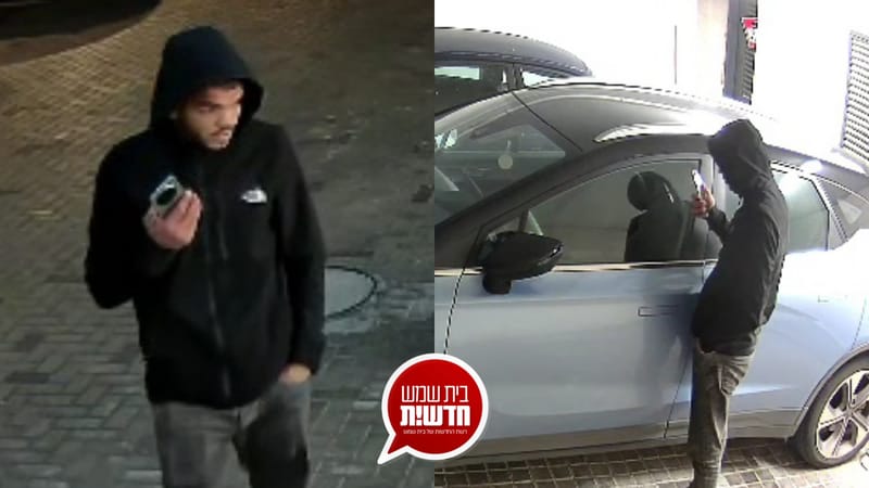 תיעוד מטריד: גל גניבות רכבים הלילה ברמת בית שמש ד' • כך פעל הגנב