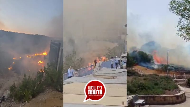 מטרד ההצתות ברחבי בית שמש: במהלך היום פרצו 4 שריפות במיקומים שונים בעיר
