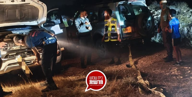 חולצו מהרכב הגנוב בלב השטח: שיתוף פעולה בין המשטרה ליחידת הג'יפים "נשרים בידידים"