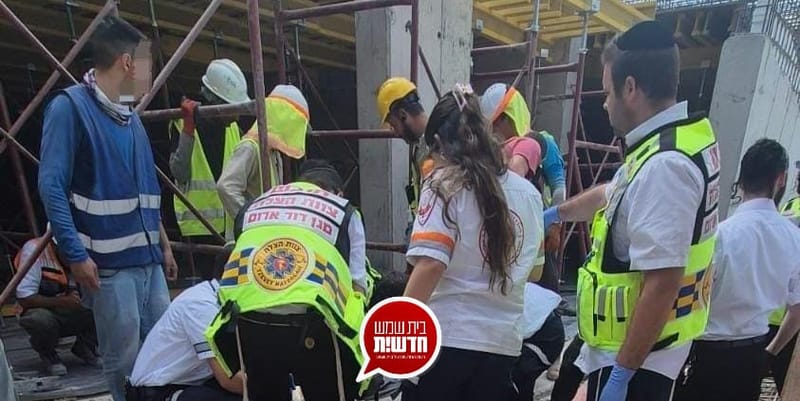 רחוב הרב גרוסמן: פועל כבן 30 פונה במצב בינוני לאחר שנפגע ממסור דיסק במהלך העבודה