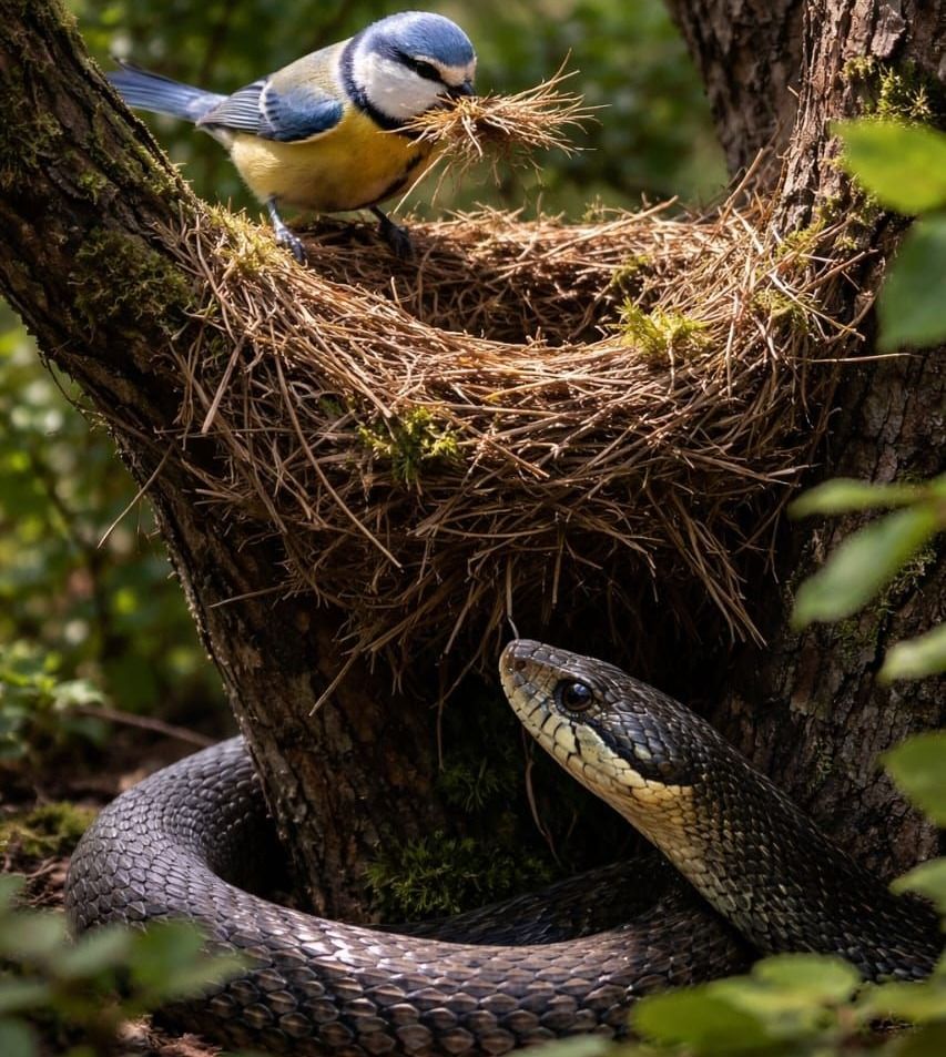 العصفورة الذكية والأفعى - الكاتبة أ. إيمان ابو شاهين يوسف