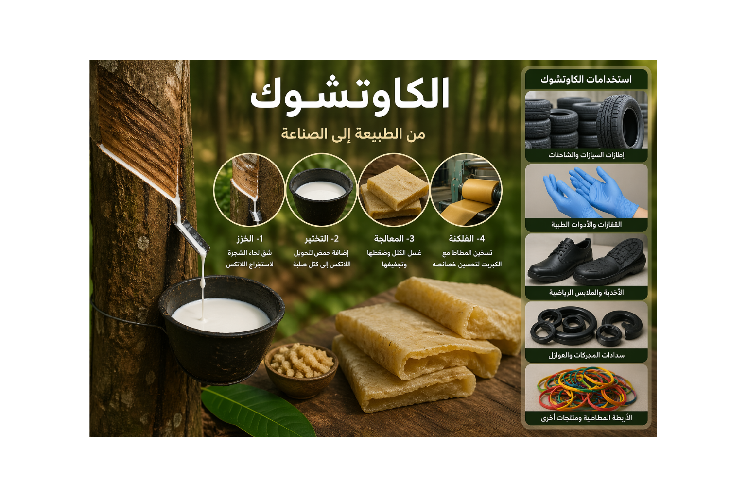 "رحلة الكاوتشوك: كيف تحوّلت مادة بدائية إلى ثورة صناعية"