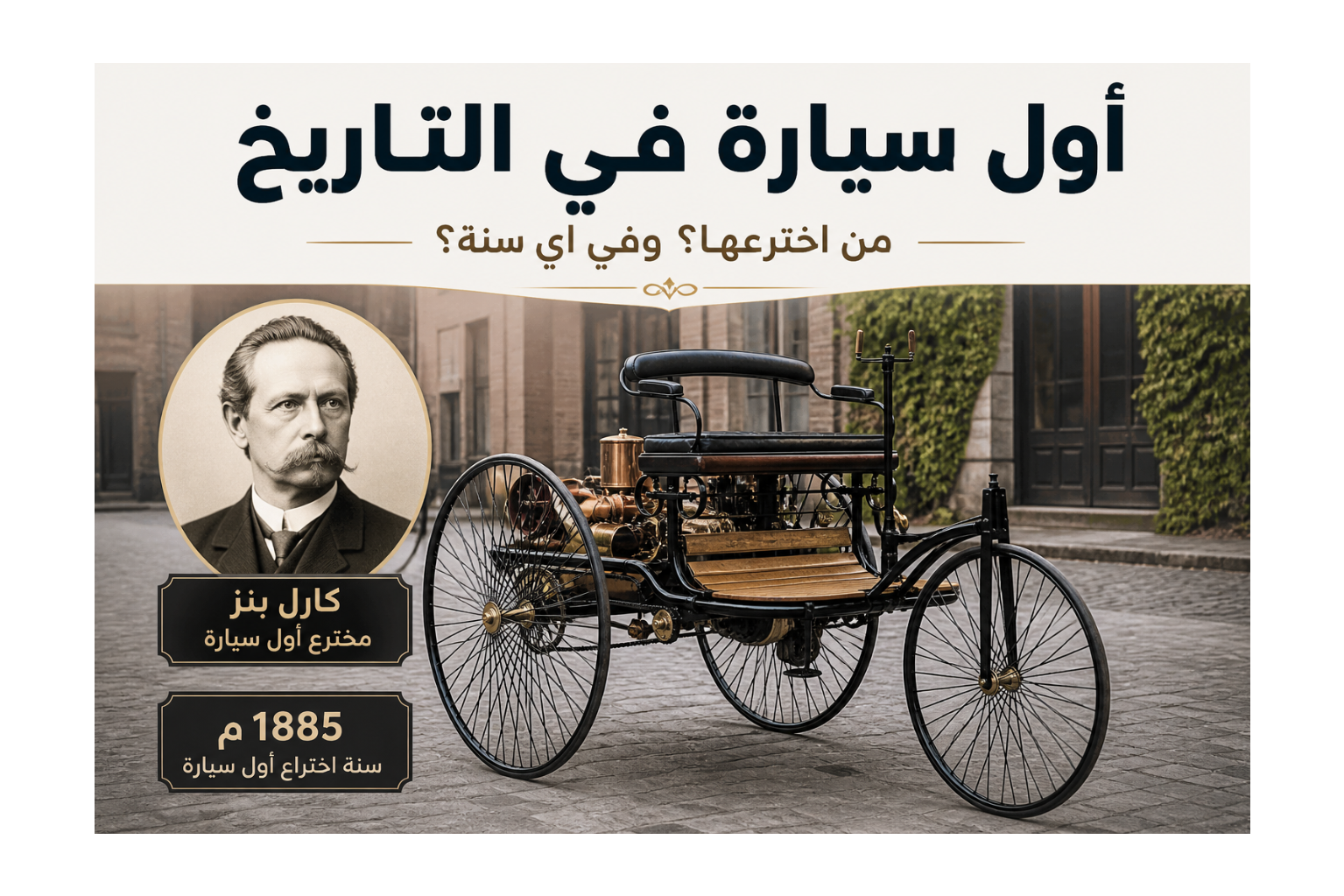 أول سيارة في التاريخ